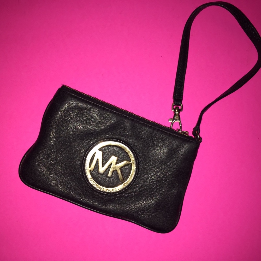 Michael Kors black small wallet purse